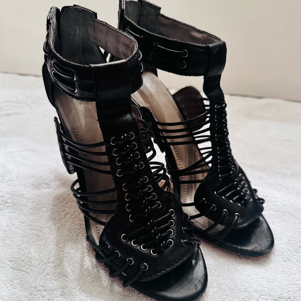 Vince Camuto Black Strappy Heels